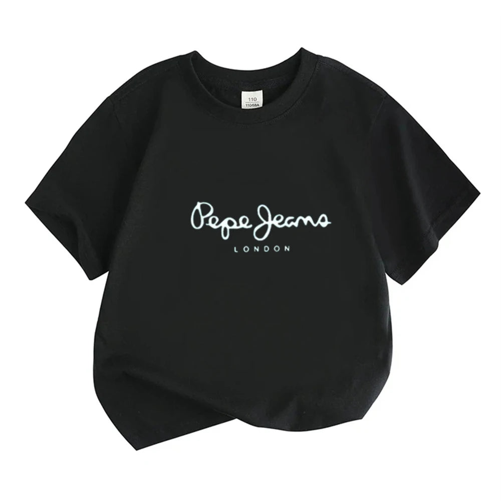 Children Clothes Brand Letters Print T-shirt 3-12Yrs Boys Girls Short-sleeved Top+Shorts Casual Fashion Sports Set Clothing