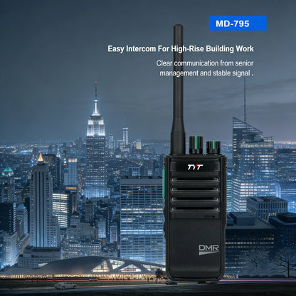 TYT MD-795 DMR Digital Walkie Talkie UHF 400-470MHz 4W/1W 64 Channels Voice Encryption Two Way Radio Long Range