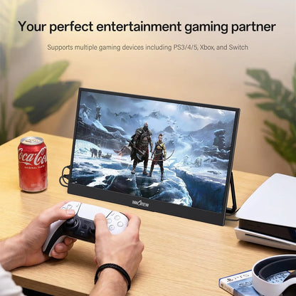 13.3 Inch 2K QHD Portable Monitor, 400 Nits, 100% SRGB, 16:10 Aspect Ratio, Built-in Speakers, VESA Mountable, Integrated Hidden
