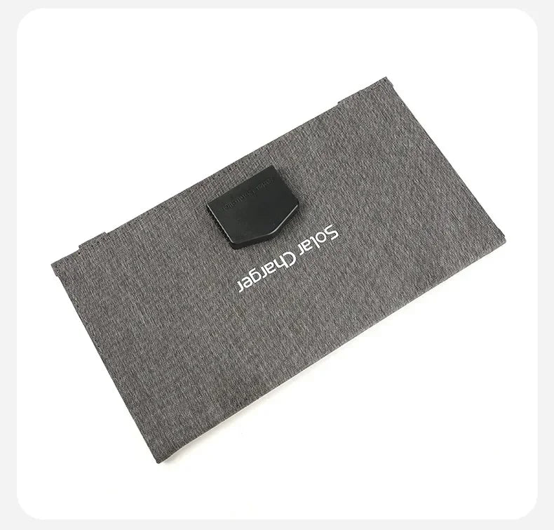Vikbar Solpanel 60W – Monokristallin IP65 USB-C PD3.0 QC3.0 DC Camping Utomhus 850g Svart Khaki Grå