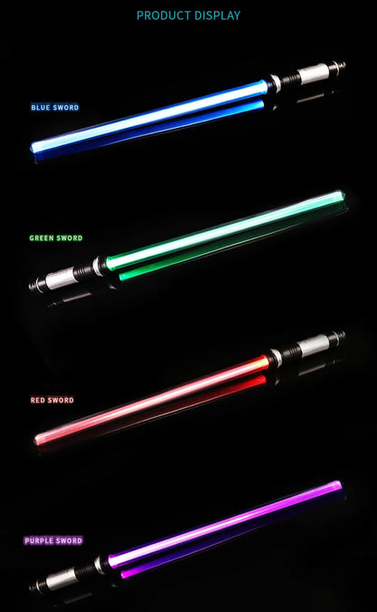 Lightsaber 2 In 1 RGB Adjustable Light Saber Toys Children Double Switch Sword Toys For Boys Luminous Gifts Light Saber