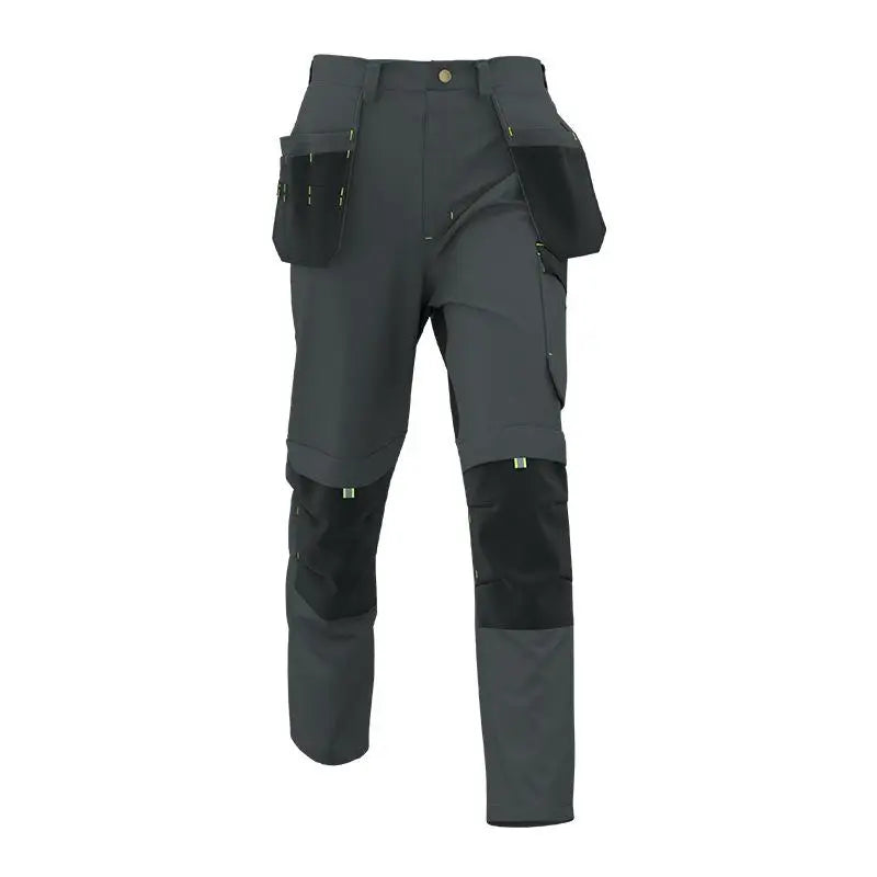 Spring And Autumn Elastic Work Pants Repair Workshop Wear Resistant Reinforced Multi Pocket Welding Pants