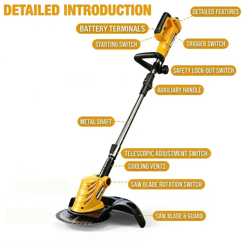 Batteridriven grästrimmer för DeWalt 20V (endast verktyg)