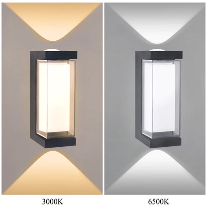 LED Vägglampa Upp & Ner Ljus – Vattentålig, Inne & Ute, AC 85–265V, 8 Stilar