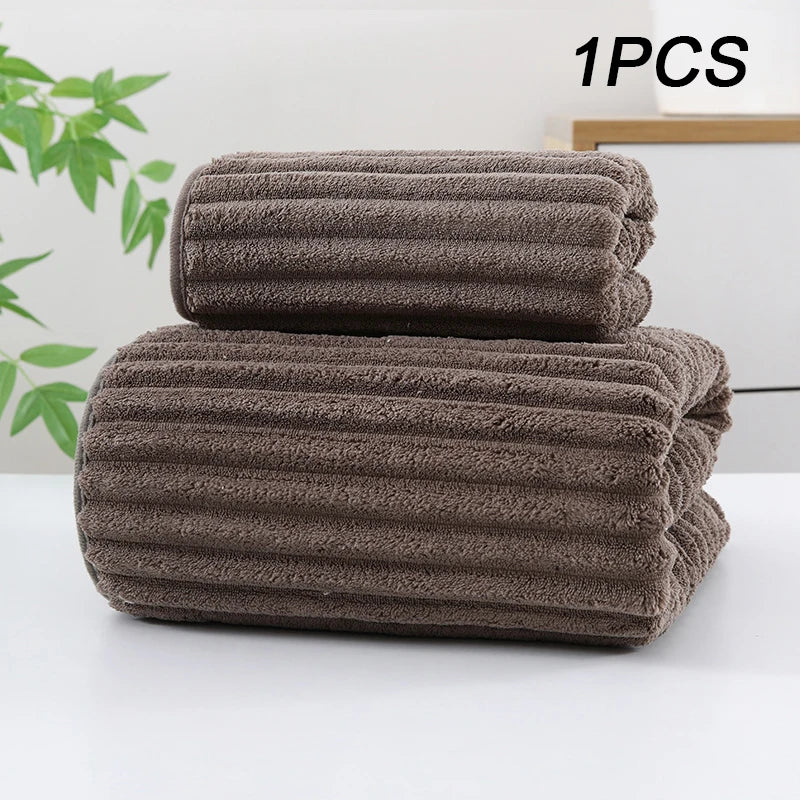 Thickening High Quality Bamboo Charcoal Coral Velvet Fiber Bath Towel Super Absorbent And Quick Drying Bath Towel Bathroom Use