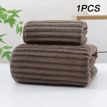 Thickening High Quality Bamboo Charcoal Coral Velvet Fiber Bath Towel Super Absorbent And Quick Drying Bath Towel Bathroom Use