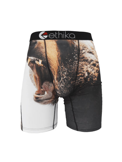 ETHIKA Herrboxers – Andningsbar Mesh-kil, Tryckta Mönster, Plus Size S–3XL