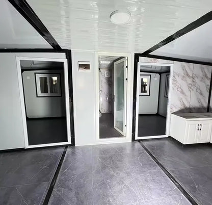 Expanderbart containerhus modulärt prefabricerat