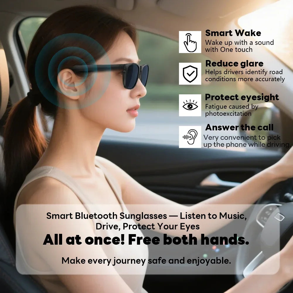 Lenovo Remote Touch Control 8K AI Smart Glasses Bluetooth Wireless Sunglasses Photo Camera Recording Voice Assistant Translator