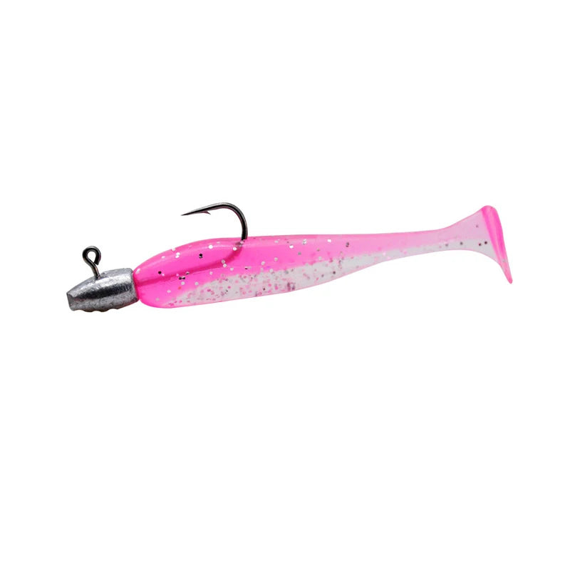 3.2g 6.2cm T-tail Soft Fishing Bait Matched With Head Hooks Artificial Wobblers Swimbait Fishing Tackles For Bass Pike Pesca