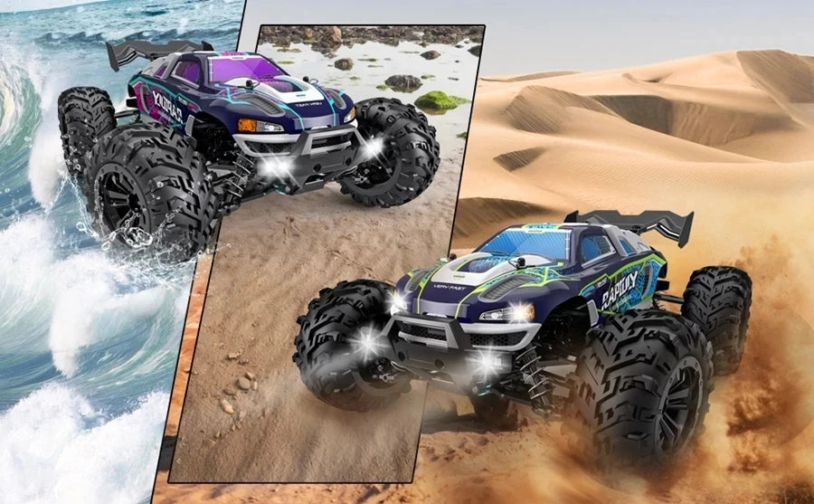 Oike RC Drift Car With LED Light 50KM/H / 80KM/H Brushless 4WD Remote Control Electric High Speed Racing Monster Truck for Adult