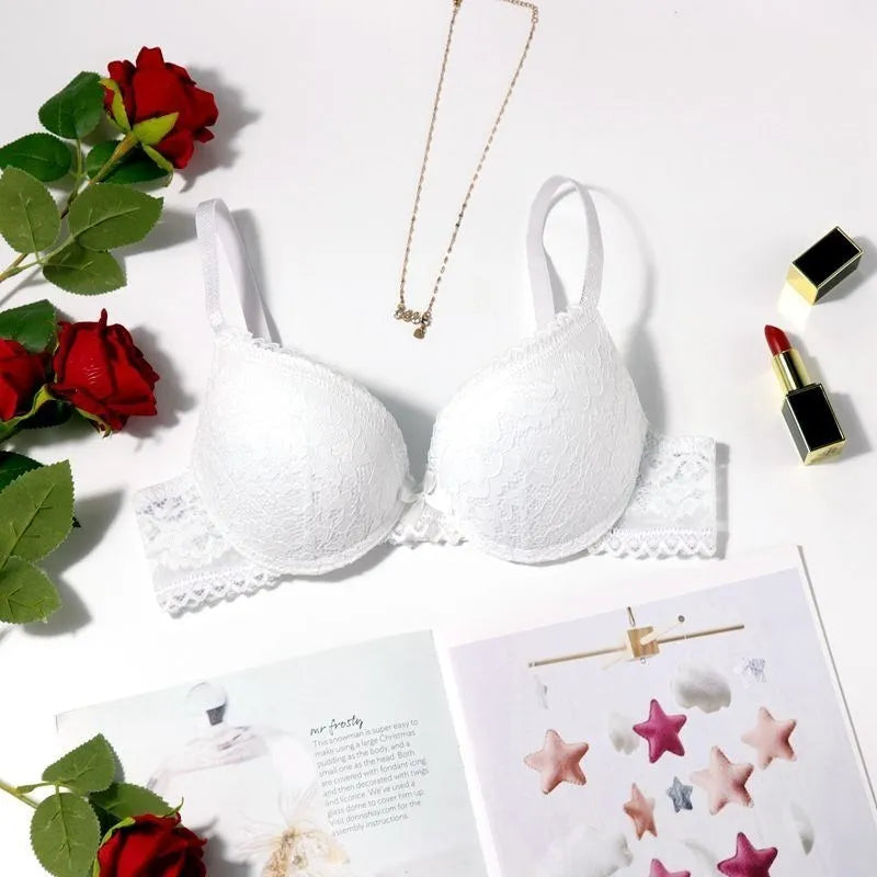 Beauwear B C Small Chest Size Women Bra Thin Cup Mold Soft Cotton Brassiere Hollow Out Lace Underwear Sexy Lace Bh 34 36 38