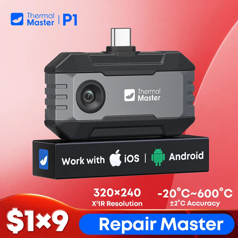 P1 Värmekamera 320x240 X³IR-upplösning för iOS och Android