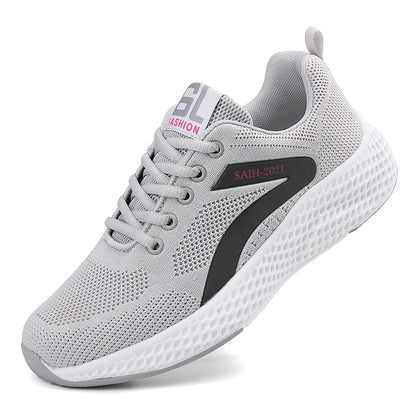 Dam sportskor i flyknit – Andningsbara, löpning, casual, snörning, storlek 35–42, 3 färger