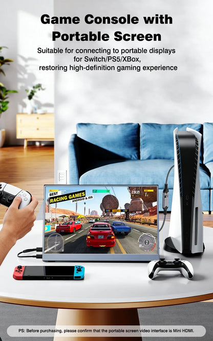 Mini/Micro HDMI hane till HDMI hona-adapter 4K