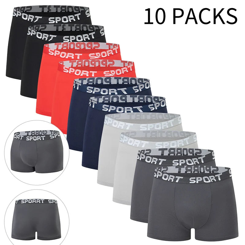 Herr Boxershorts 5/10-pack Svart Guldtryck – Bekäma Plus Size Sport & Strand, S–XXXL