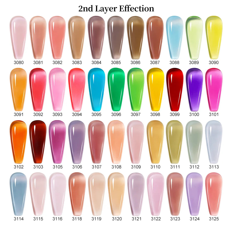 Clou Beaute 12pcs TPO & HEMA FREE Nail Gel Polish Set Red Pink Nude Green Yellow Purple UV Gel Nail Semi Permanent Nail Varnish