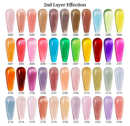 Clou Beaute 12pcs TPO & HEMA FREE Nail Gel Polish Set Red Pink Nude Green Yellow Purple UV Gel Nail Semi Permanent Nail Varnish