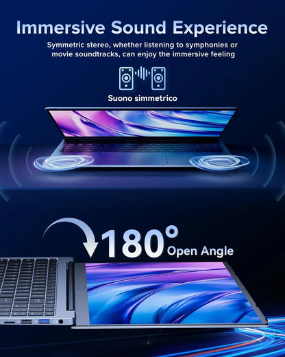 15.6" Laptop Computer Windows 11 Intel Core i7-1165G7 PC Gamer 16GB RAM Fingerprint Unlock Notebook Laptops Backlight Study