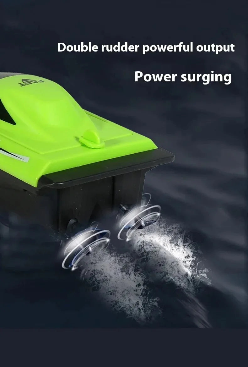 2.4G Remote Control Speed Boat for Kids – Fast Electric RC Boat Toy with Dual Motor, Waterproof Model for Pool & Outdoor Play