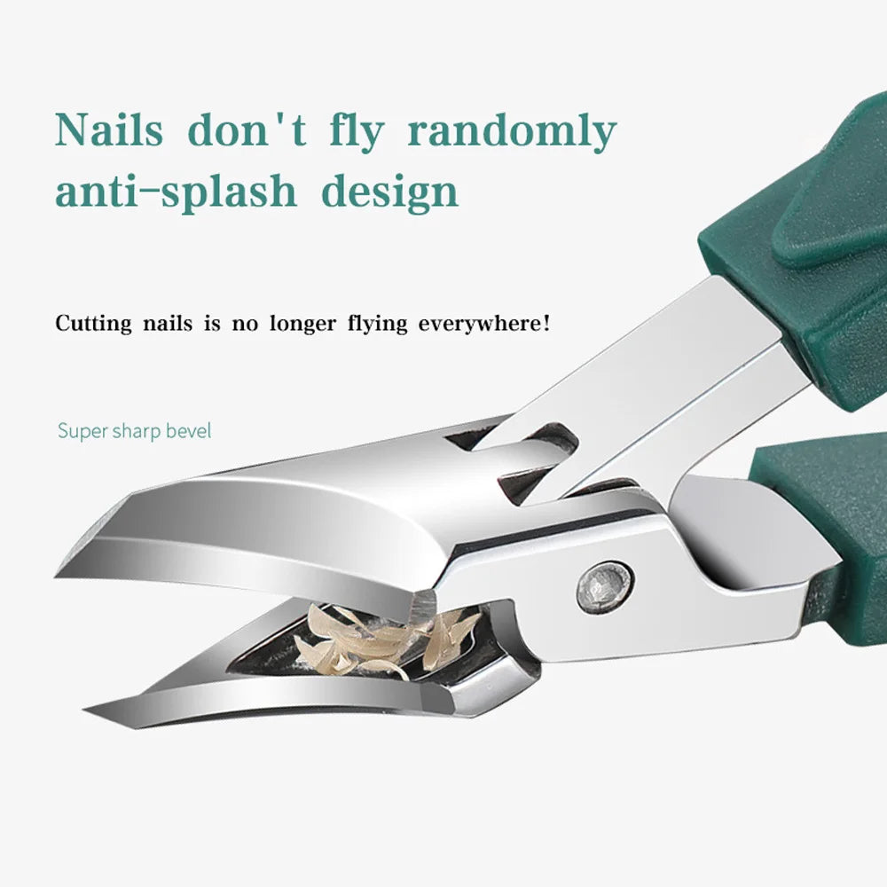 New Pointed-Nose, Beveled, Original Large-Opening Nail Clippers, Pointed-Nose Nail Cutters, Nail Trimmers, Household Pedicure Kn