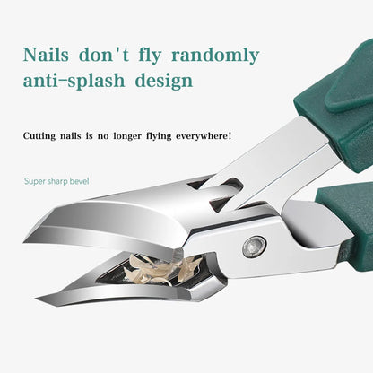 New Pointed-Nose, Beveled, Original Large-Opening Nail Clippers, Pointed-Nose Nail Cutters, Nail Trimmers, Household Pedicure Kn