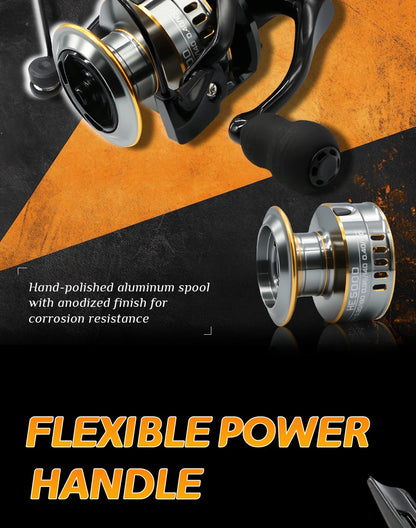 Spinning Reels Ultralight Metal 5.2:1 Gear Ratio 1000-7000 Saltwater Or Freshwater Big Max Drag Fishing Reels