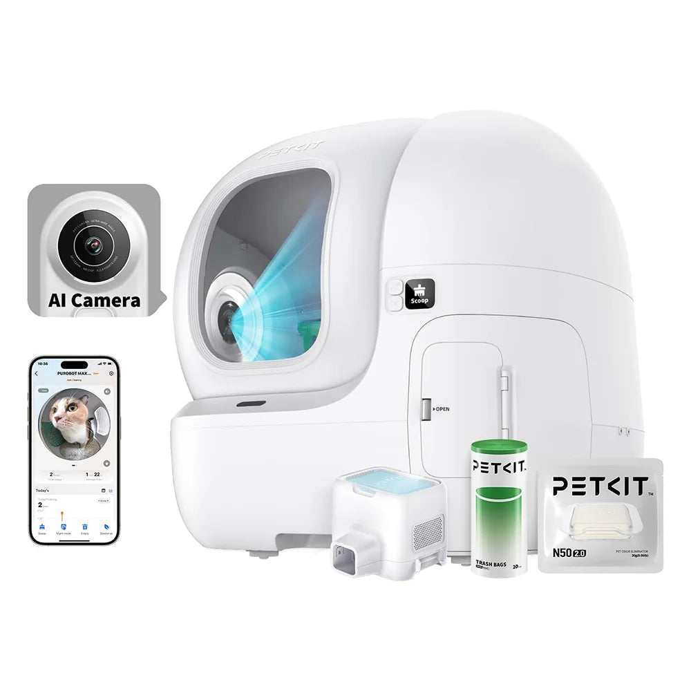 PETKIT PUROBOT MAX PRO självrengörande kattlåda med kamera och appstyrning
