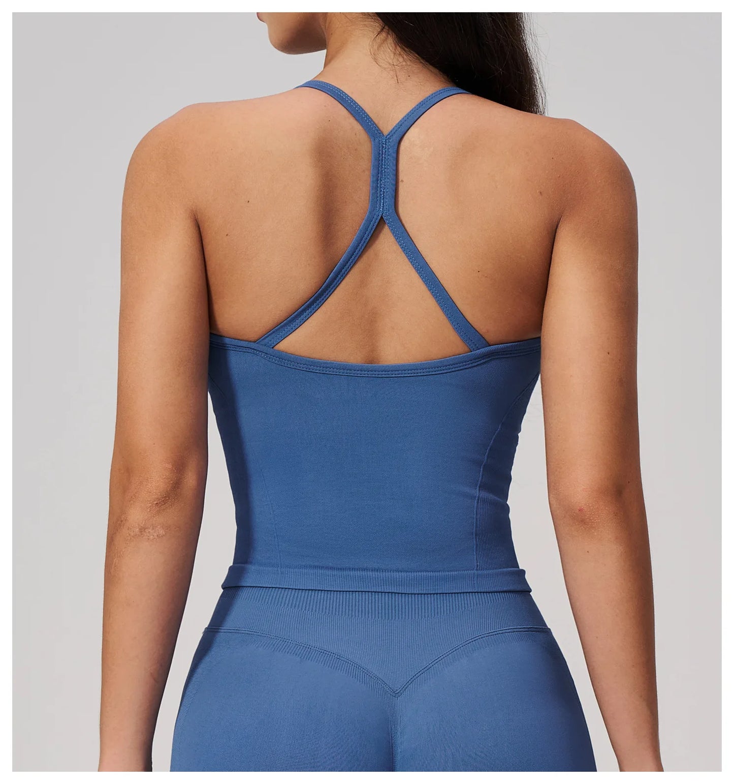 Summer New Yoga Vest Women Workout Crop Tops Cross Back Strap Fitness Bra Shockproof Sports Halter Workout Bra Push Up Yoga Vest