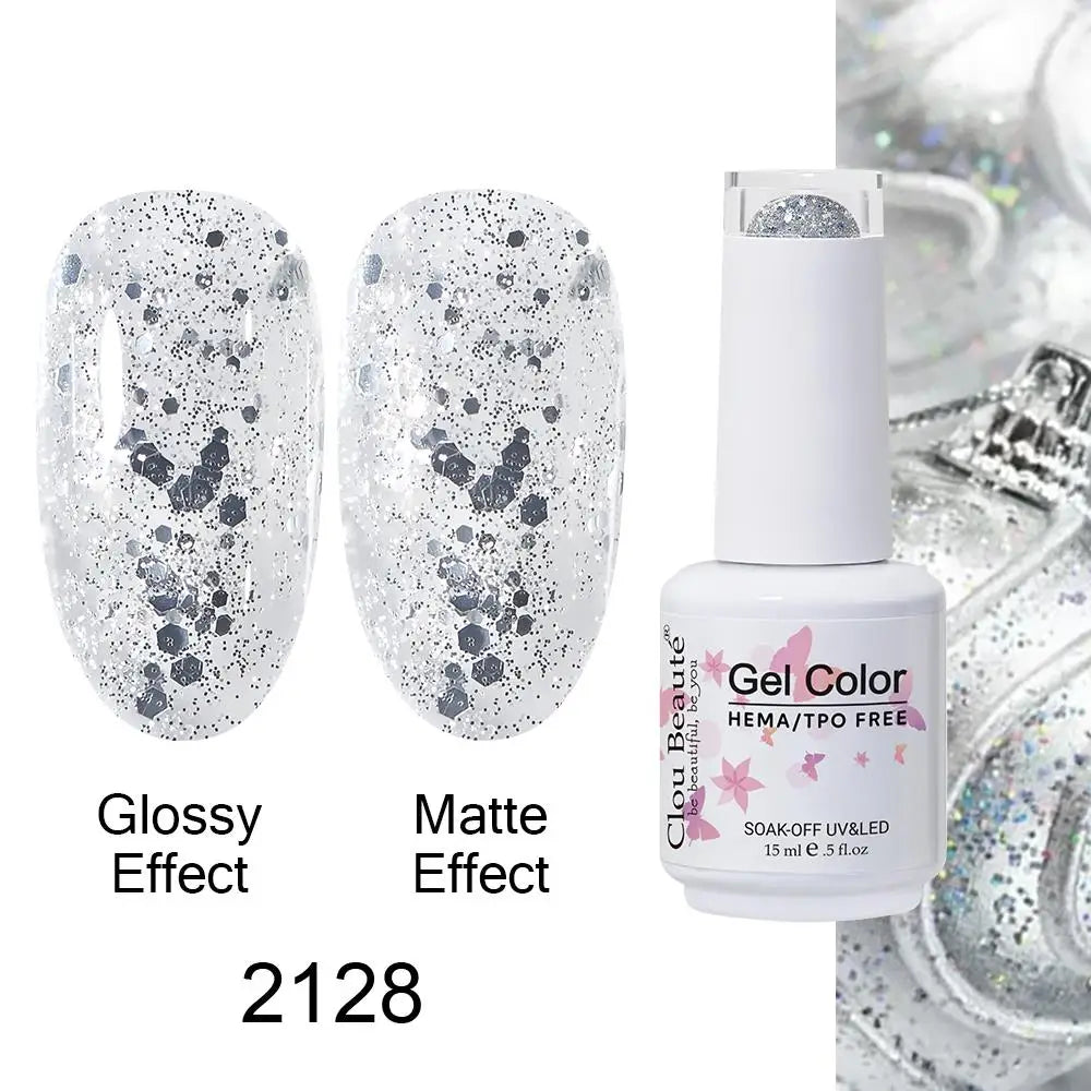 Clou Beaute Gel Nail Polish Neon Brown Royal Blue Red Green Pastal Nude Nail Art Varnishes Gel Lacquer Top Coat UV Gel Nail