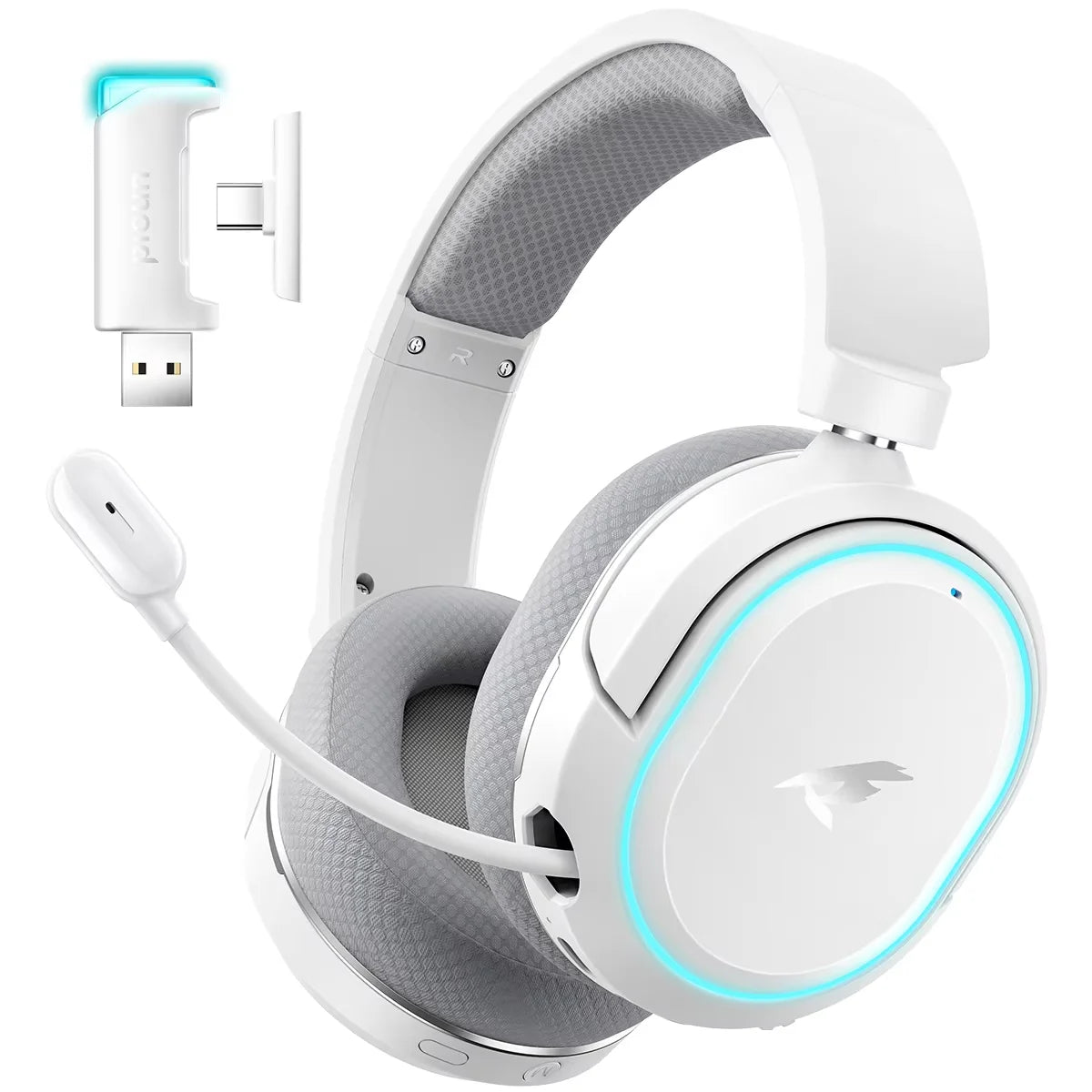 Picun G2 2.4GHz Bluetooth Wireless Gaming Headset For PC PS4 PS5 Phone Switch 5ms Low Latency 7.1 Surround Wired Headset ENC Mic