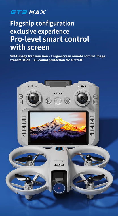 GT3 MAX Mini Drone 5G 8K GPS HD Aerial Photography Dual Cameras Quadcopter with Dynamic Lighting Optical Flow UAV Toys Gifts