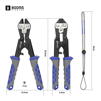 Booms Fishing XW43 Hook and Wire 8.5 inch Carbon Steel Cutter Pliers Easy To Cut For Fishing Hook Release Fish Fishing Tools