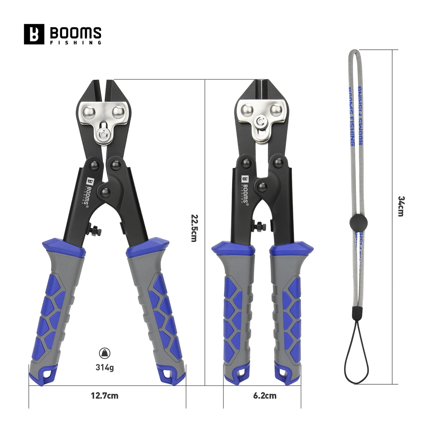 Booms Fishing XW43 Hook and Wire 8.5 inch Carbon Steel Cutter Pliers Easy To Cut For Fishing Hook Release Fish Fishing Tools