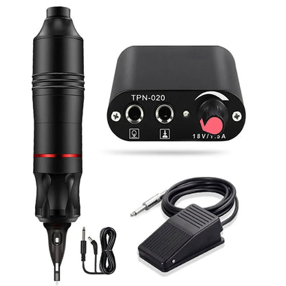 Professional Tattoo Machine Set High Quality Rotary Tattoo Pen Power Supply Needle Ink Makeup DC/RCA Tattoo Pen Beginner Kits