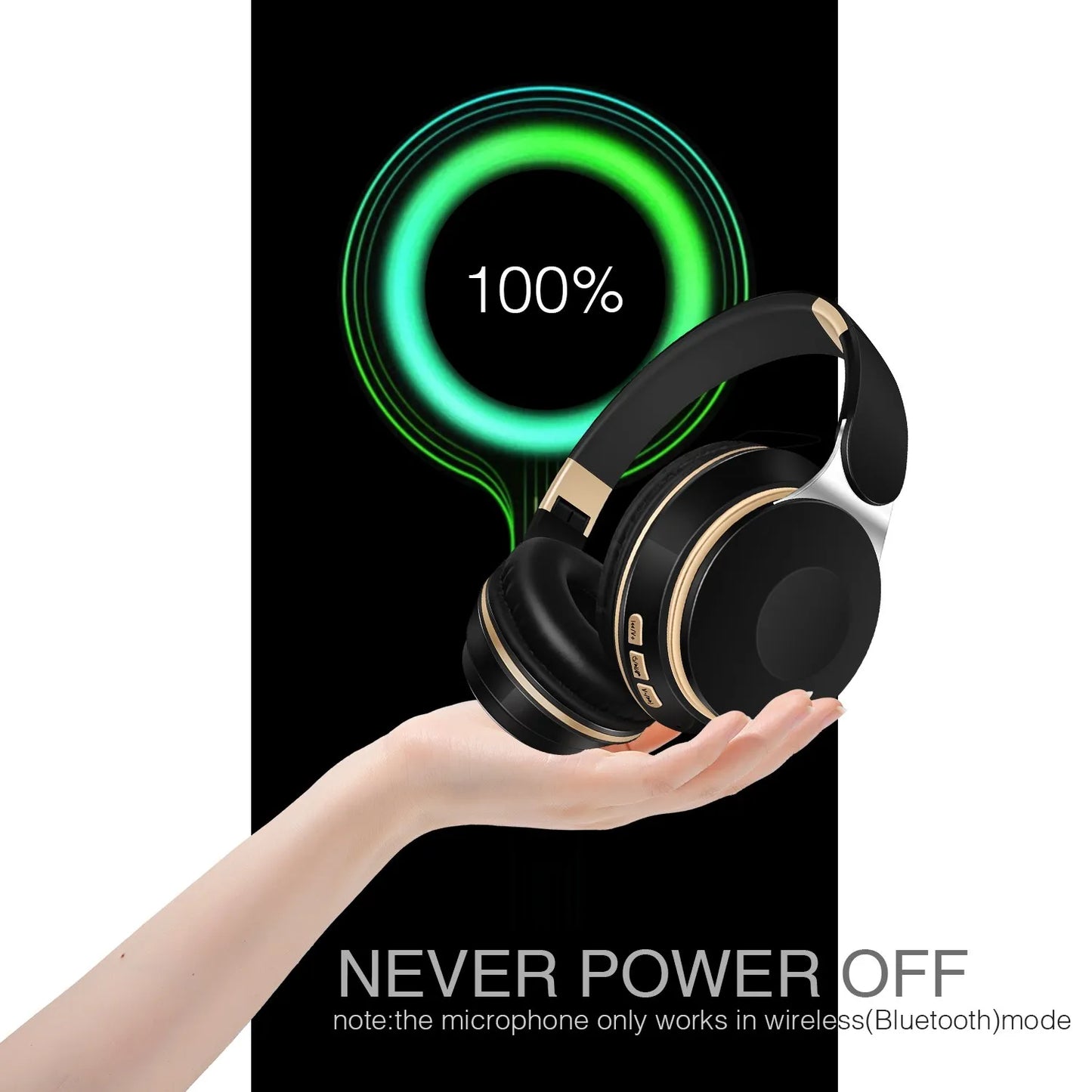 2026 Wireless Bluetooth Headphones Stereo Headband Headset with SD Card Support And Mic for iPhone Samsung Tablet