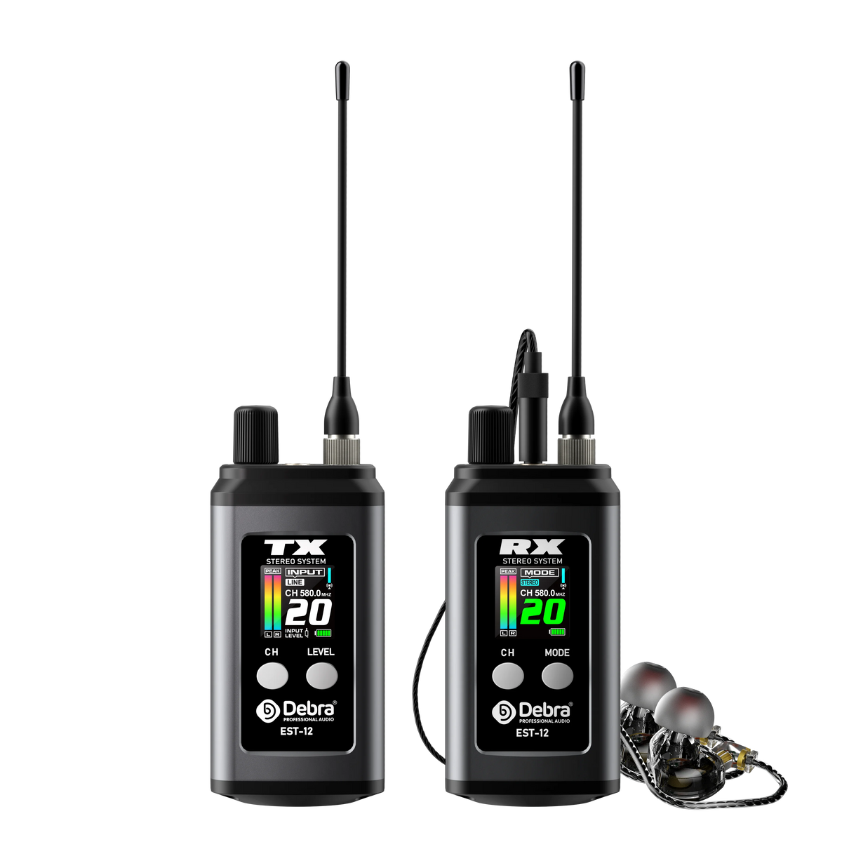 Debra EST-12 trådlöst in-ear-monitoreringssystem