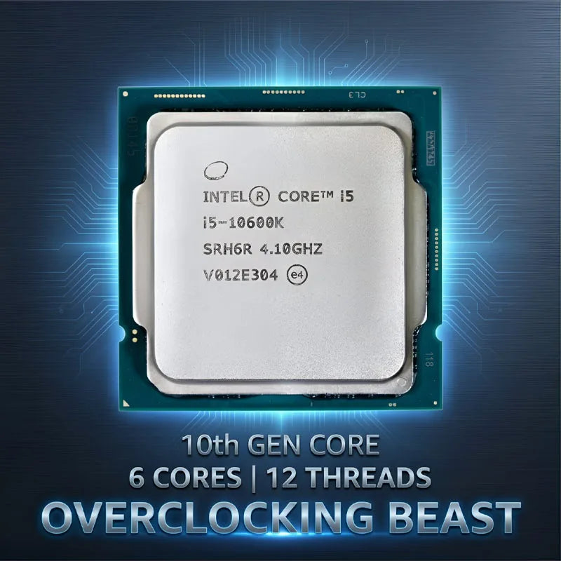 Intel Core i5 10600K Box CPU Processor i5 10th Gen Series 4.1GHz 6-Core 12-Thread L3 12MB 125W LGA 1200
