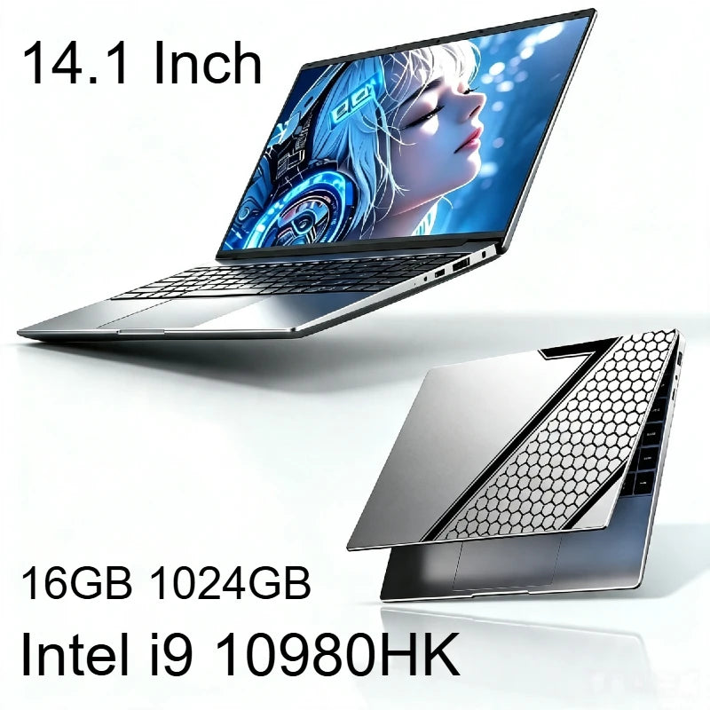 2026 Hot 14.1" Laptop Intel Core i9-10980HK 32GB RAM 2TB SSD Win11 Pro 1920x1080 FHD Ultra Slim Gaming Notebook Computer PC