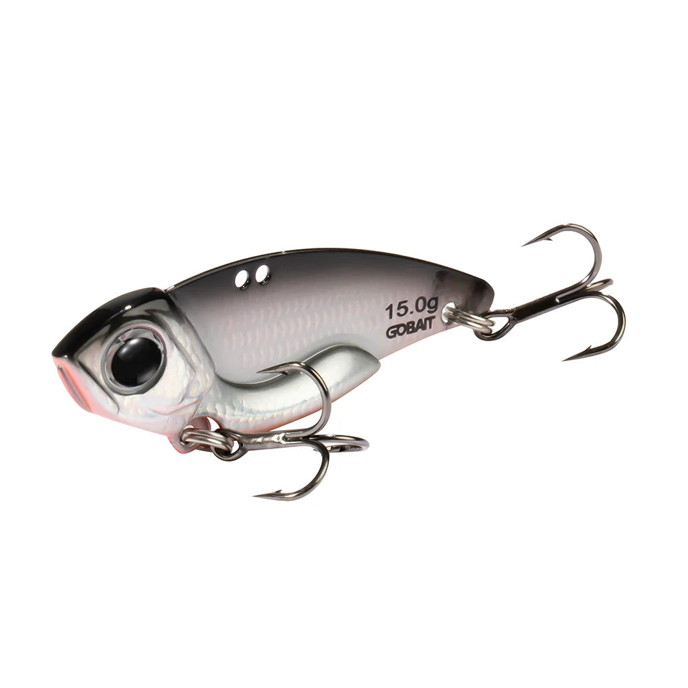 VIB Lure Metal Jig HardBait 7g 10g 15g Spoon Spinner Laser Painting 3D Eyes Fishing Tackle Strong 3X Hooks Swimbait Pesca Bait