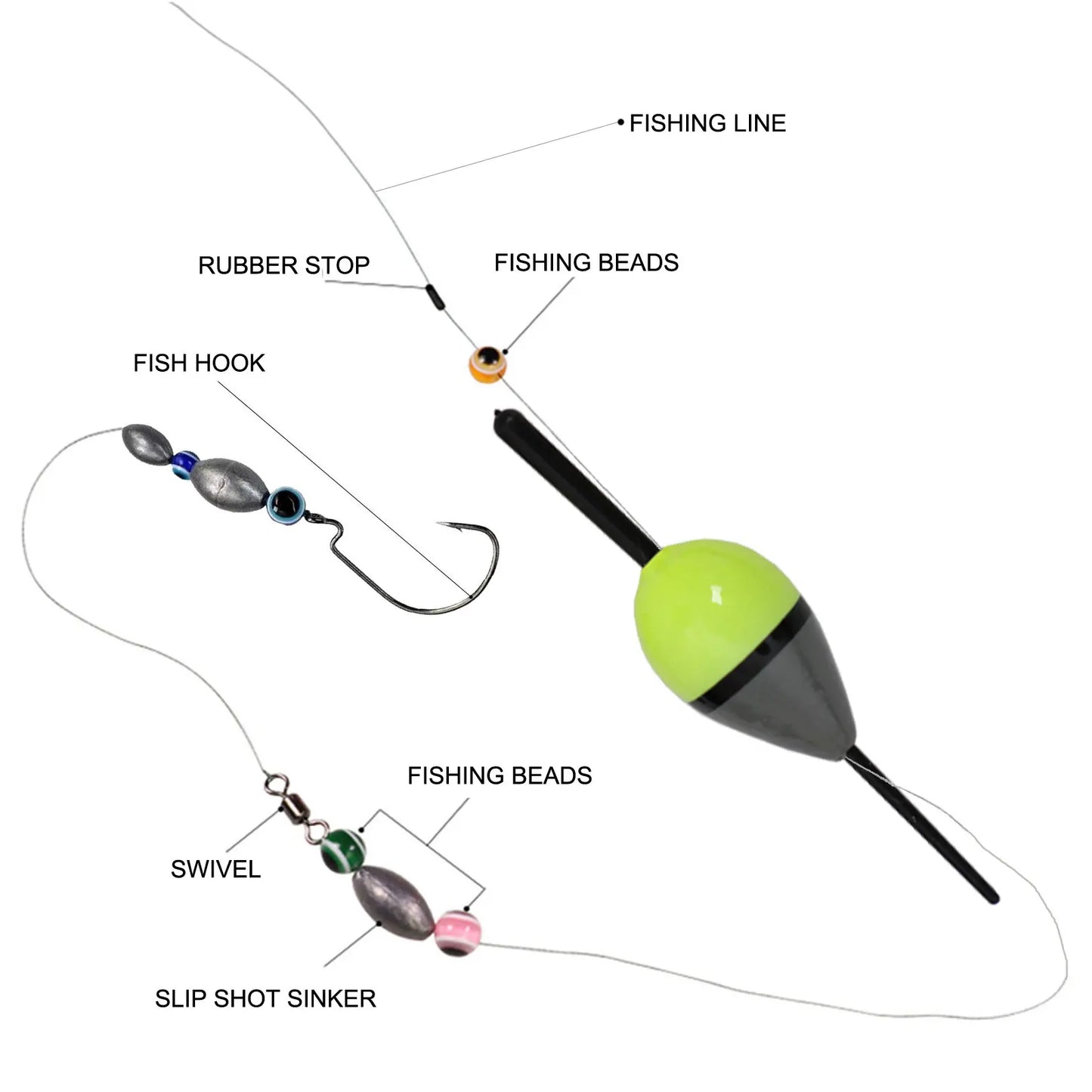 FREE FISHER 10pcs/Lot Lighted Fishing Floats,8cm Bobbers,Collection Cork Buoy Paulownia Wood Floats Plastic Stick Buoyancy 2g