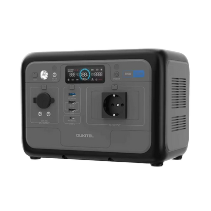 OUKITEL P800E Portable Power Station 800W 512Wh LiFePO4 Battery Solar Generator, Home Backup&Outdoor Camping Mobile Power Supply