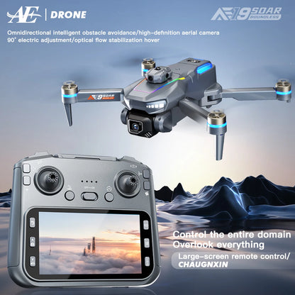 AE19 Drone, High-Definition Dual Camera, 8K Professional Obstacle Avoidance, Folding Quadcopter Toy, Remote-Controlled Aircraft