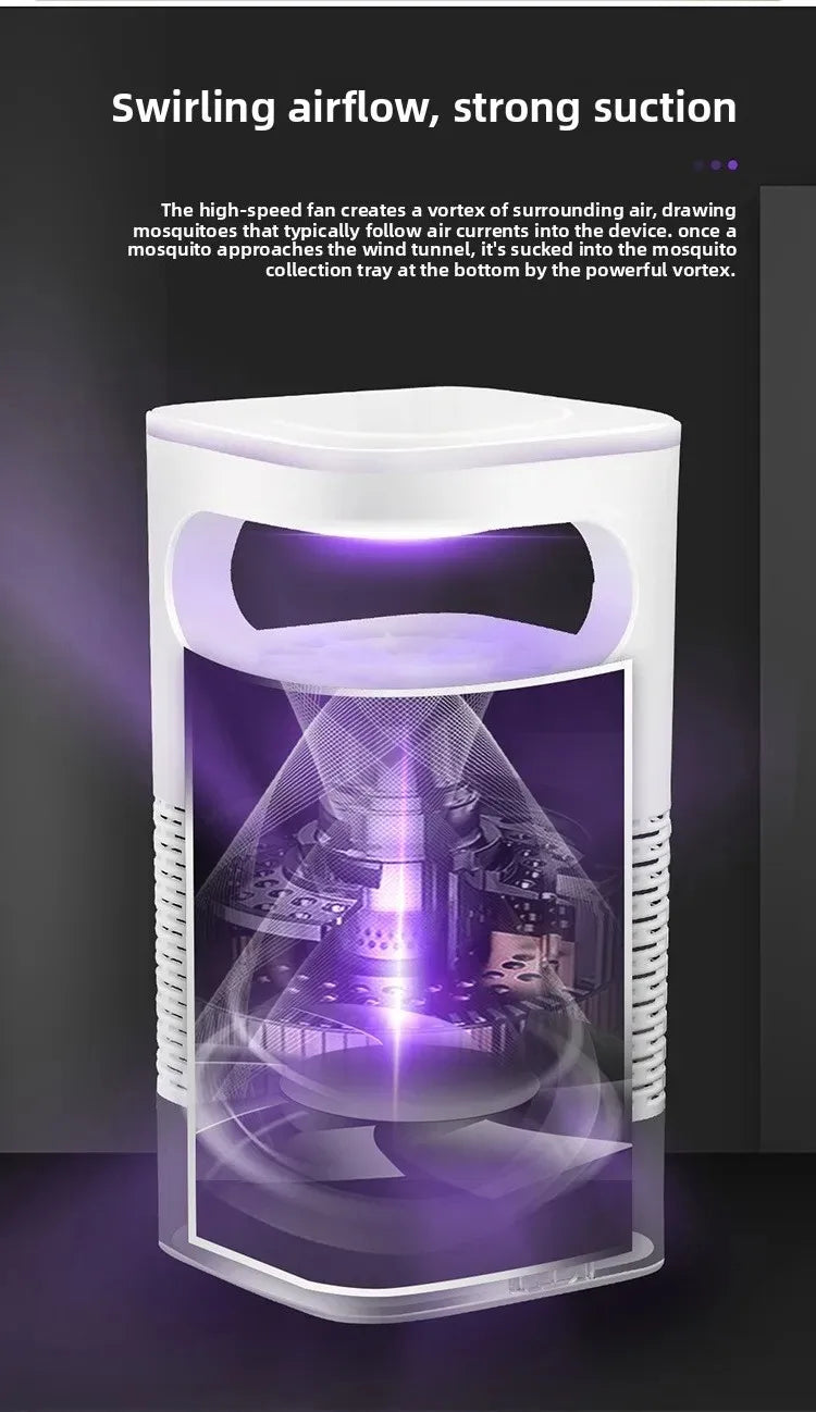 USB Mosquito Trap Electric Silent Bug Zapper Upgraded Inhalation Fly Killer with UV Light Indoor for Home Bedroom Office