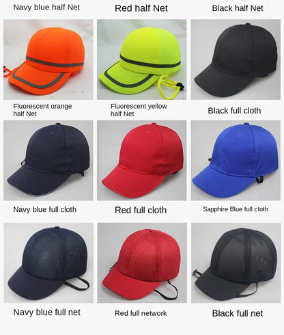 Bump Hat for Safety Baseball Cap Style Hard Hats for Adult Men Women Breathable Lightweight for Head Protection Short Brim