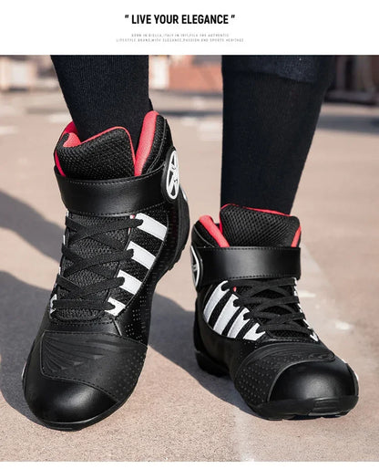 2026 New Leather Motos Breathable Anti Slip Wear-resistant Riders Boots Motorcycle Boots Men Motorbike Racing Ankle Length Shoes