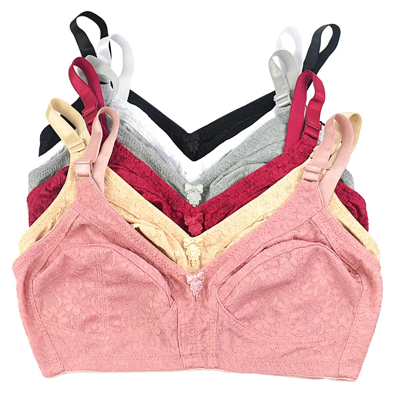 Sexy Lace Lingerie Summer Wireless Bras For Women Comfortable Underwear Breathable Lingerie Plus Size 50DE Cup