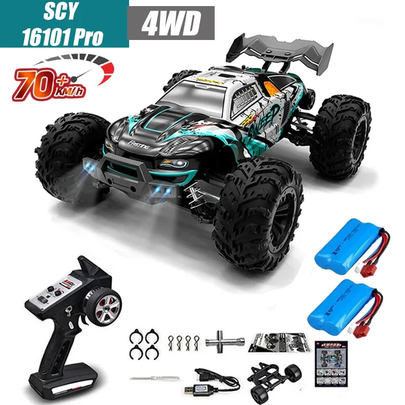 MJX VS RC Car SCY 16101 16102 PRO 4WD 70Km/h 1/16 High Speed Drift Monster Off-road Remote Control Vehicle Electric Crawler