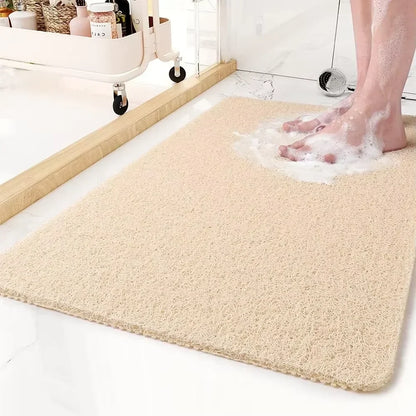 1pcs Shower Mat Bathtub Mat,24x16 inch, Non-Slip Bath Mat with Drain, Quick Drying PVC Loofah Bathmat for Tub Shower,Bathroom