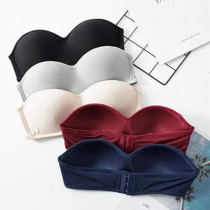 Women Invisible Bra Strapless Bralette 1/2 Cup Women's Underwear Sexy Lingerie Female Seamless Party Wedding Bras